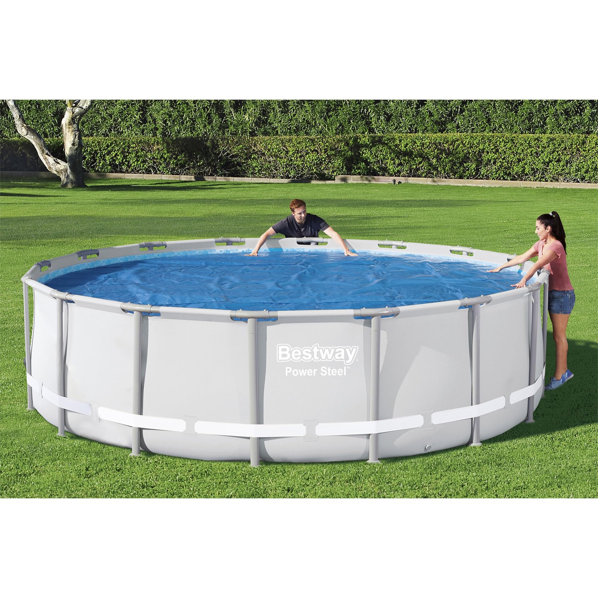 Bestway 58253 Bâche Solaire pour Piscine à Cadre Ø 488 cm