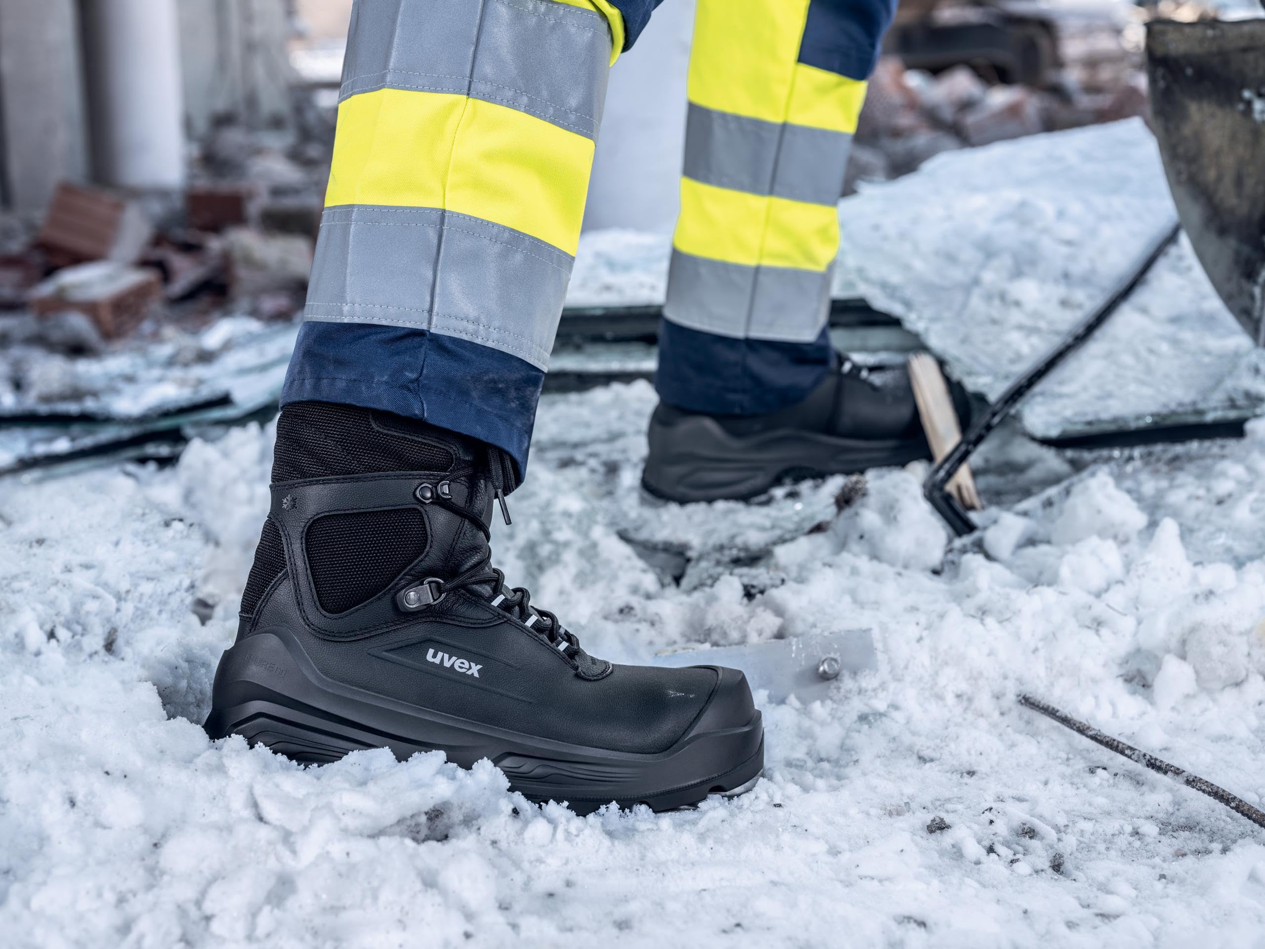 Uvex 3 zimowe buty sznurowane S3L FO CI SC SR buty ochronne odporne na dzia?anie wody szeroko?? 11, czarny, 52 EU