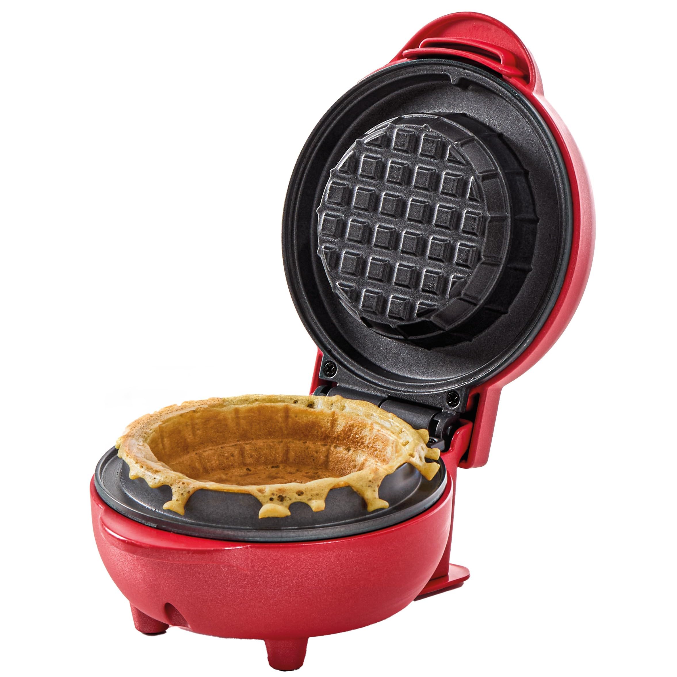Global Gizmos Waffle Bowl Maker/Non-Stick Plate/Safe Cool Touch Handle/Compact Unique Belgian Waffle Machine / 375W Power (37659)