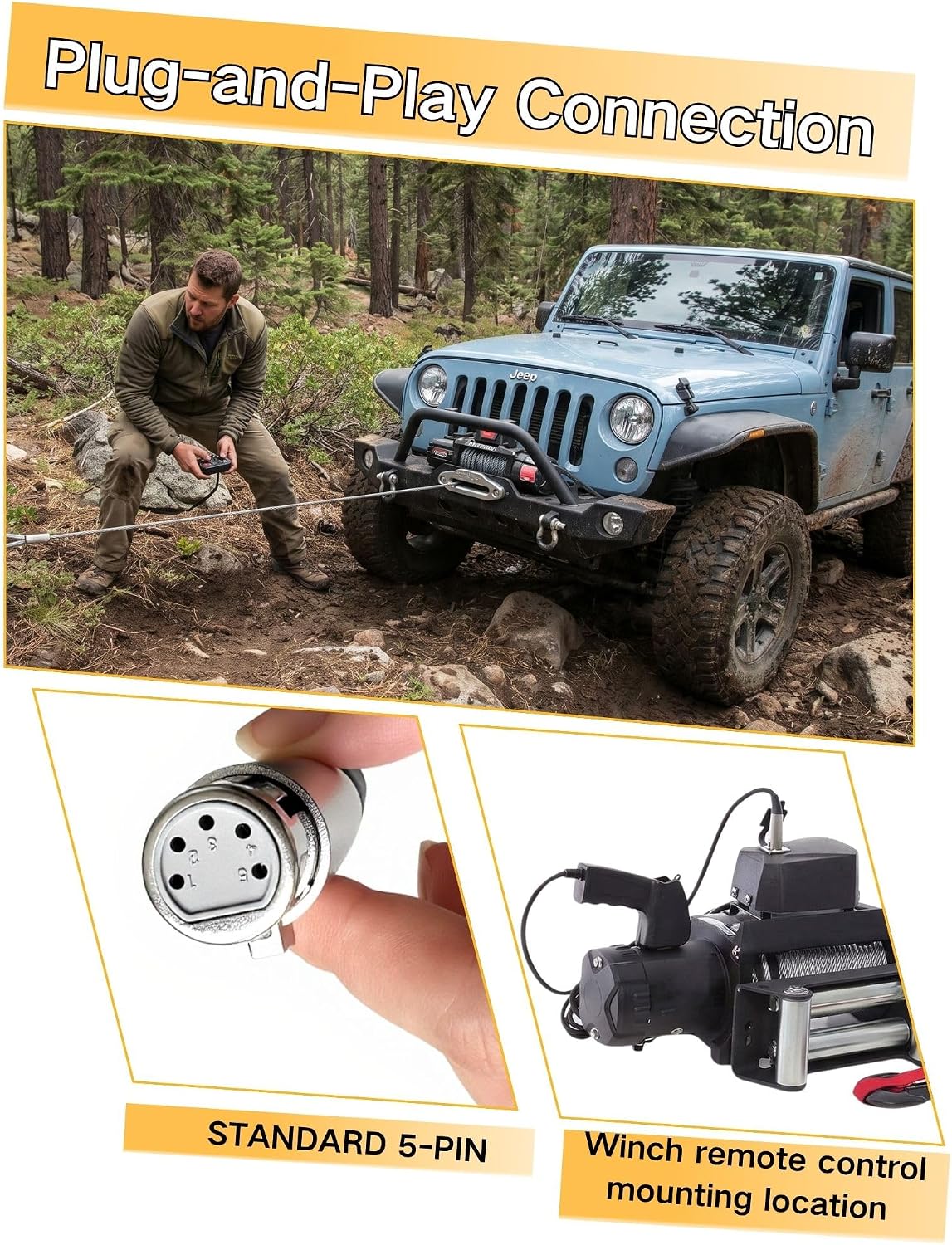 SB97495-50 Winch Remote Control Compatible with Smittybilt XRC X2O Gen 2