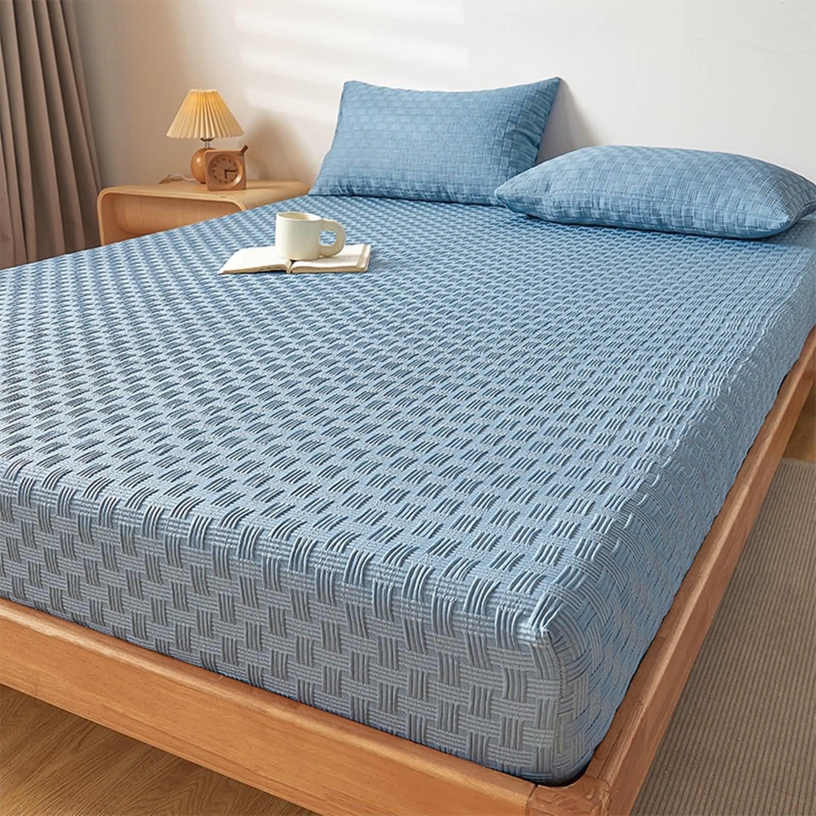 Prześcieradło z gumką 120 x 200 cm – aksamitne – fioletowe – wysokość materaca do 5-164 cm – prześcieradło z gumką, jednokolorowe, ciepłe prześcieradło z gumką do łóżek kontynentalnych bez poszewki