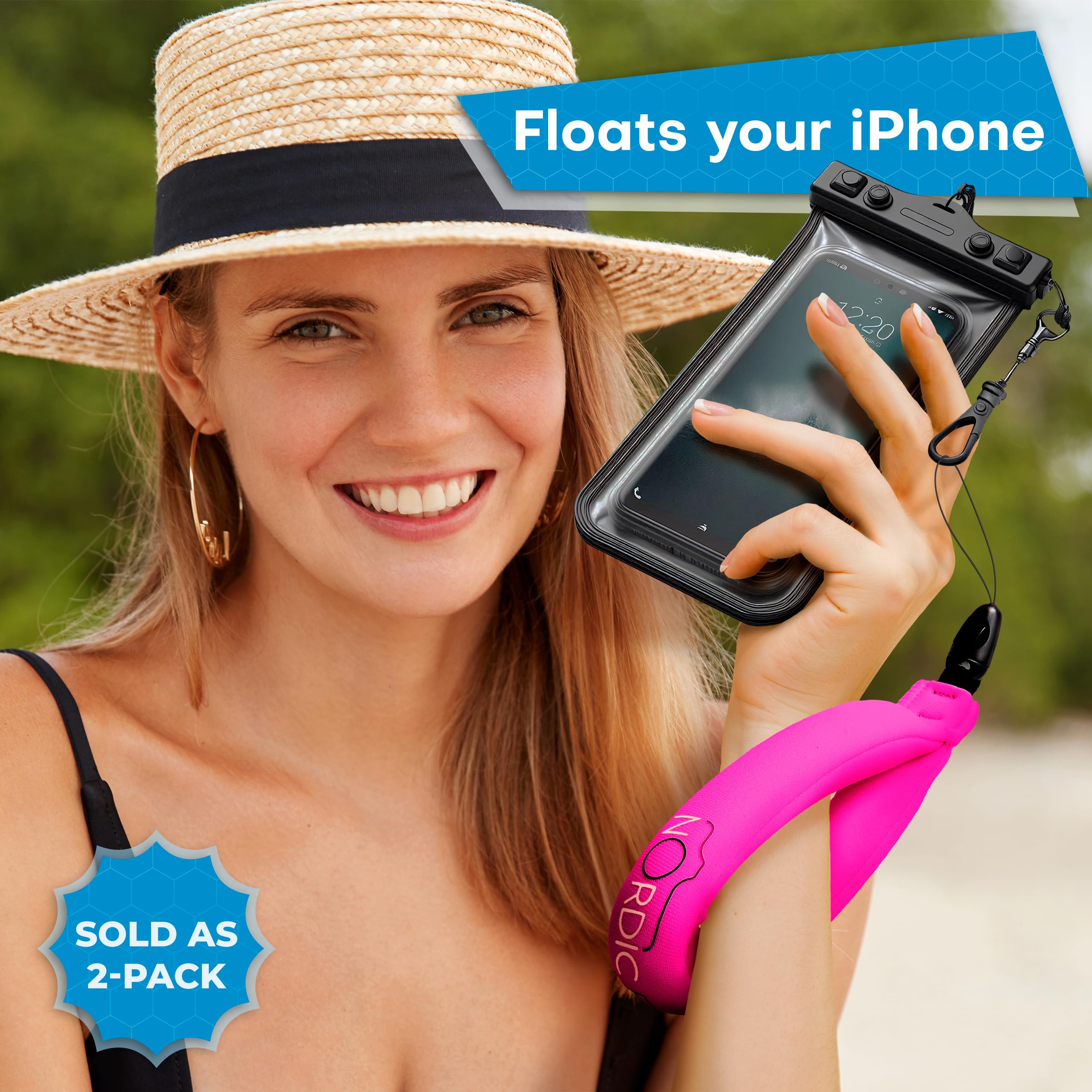 Cinturini Galleggianti Nordic Flash - 2 Pezzi Gialli Per Fotocamere E Telefoni Fino A 200g - Foto 2