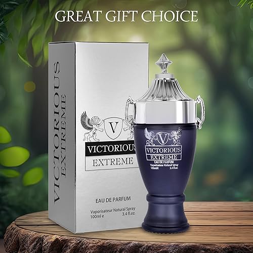 Miniatura 8 de Victorious Extreme - Eau de Parfum para hombre, formulado con los mejores ingredientes principales, fragancia afrutada y salada, pimienta negra y