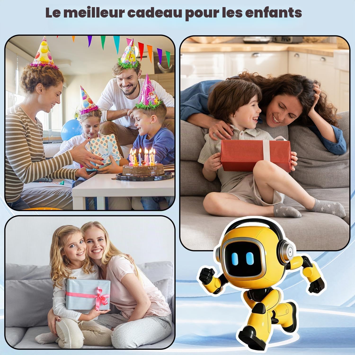 Robot Intelligence Artificielle, Robot Intelligent Alimenté par L IA, Robots Parlants Et Intelligents, Apprentissage Intelligent Interactif Et Éducatif, pour Fêtes d'anniversaire Famille