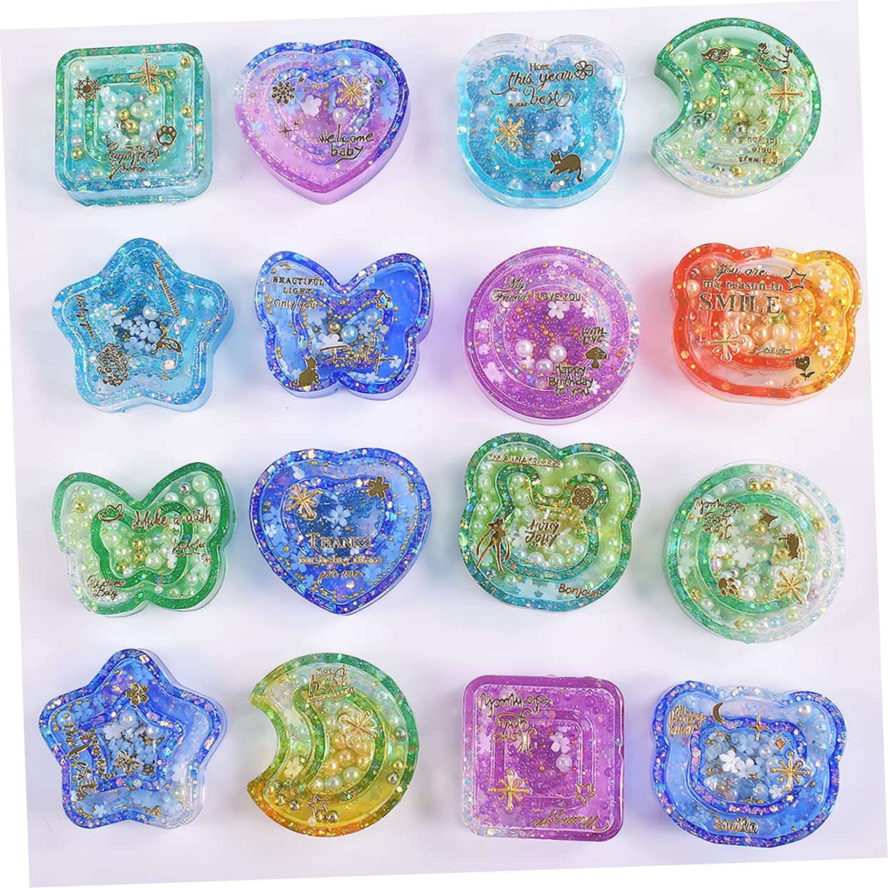 EXCEART 32pezzi Stampi Per Portachiavi Silicone Creativi Per Realizzare Portachiavi Personalizzati Mobile Kit Per Hobby Te Per e