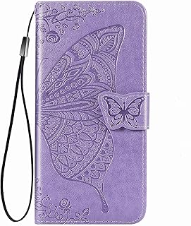 Coque de Protection pour Samsung Galaxy S7 Edge Motif Art Gaufrage Papillon et Fleur Étui Housse Bourse Flip en Cuir,Poche...