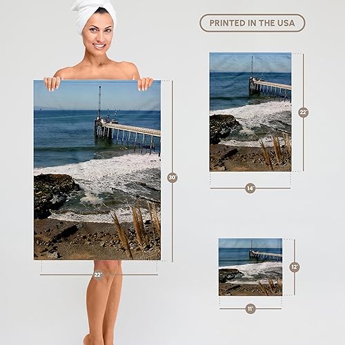 Miniatura 7 de 3dRose 15x22 Hand Towel - The Carpinteria Pier Near The Carpinteria Harbor Seal Rookery. Designs - Animal