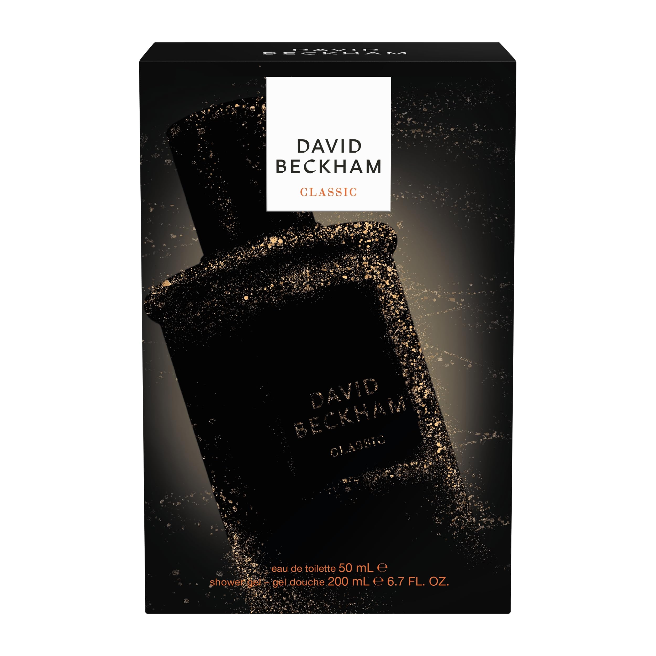 David Beckham Confezione Regalo Classic, Eau de Toilette 50ml e Gel Doccia 200ml, Fragranza Legnosa, Fresca, Ambrata per Lui