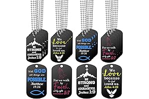 20-Piece Christian Dog Tags for Men: Inspirations from the Bible