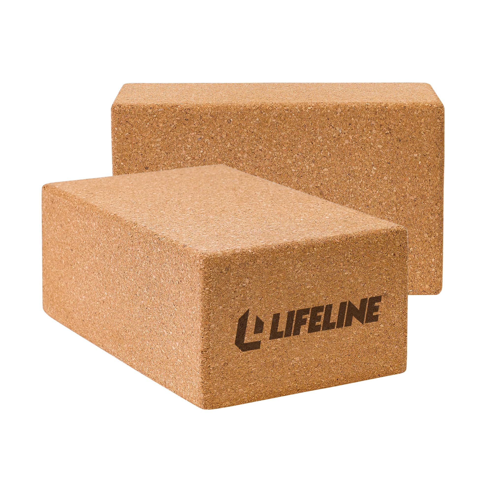 Lifeline Fitness Cork Yoga Block - Sustainable Home Gym Workout Equipment for Yoga, Pilates and General Fitness