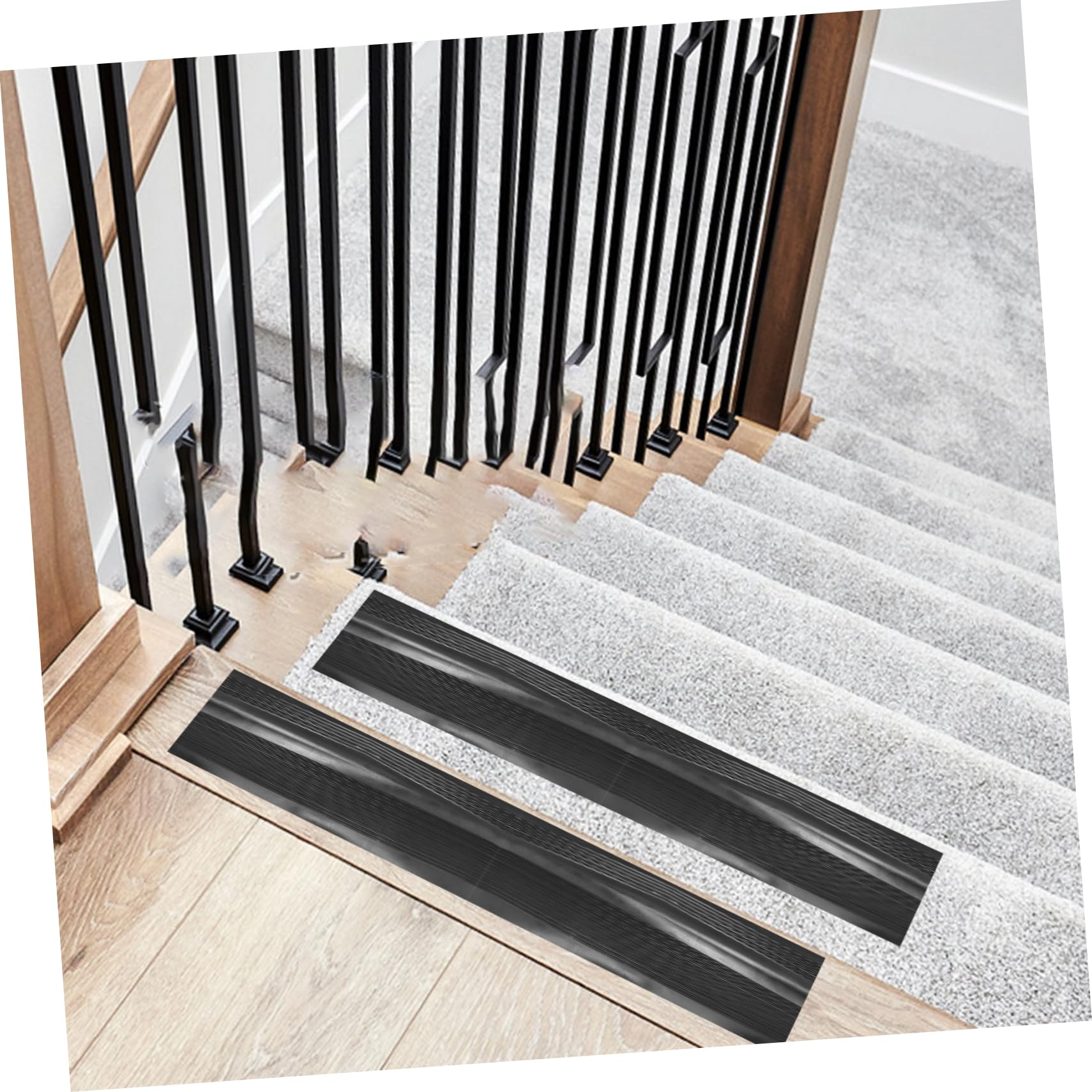 HOMSFOU Treppenkantenschutz aus Selbstklebend Rutschfest Form für Treppen Flexibel Anpassbar Easy Install