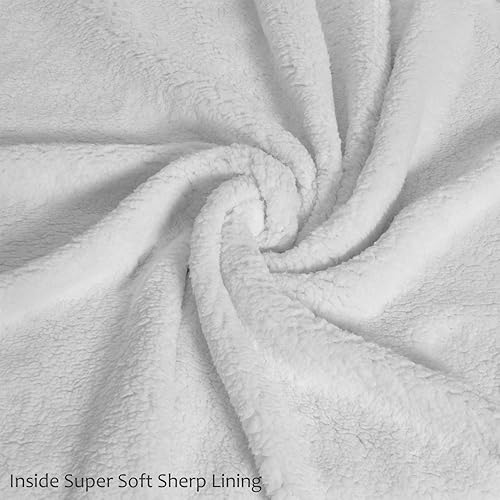 Miniatura 5 de Catalonia - Manta de forro polar tipo sherpa con mangas y bolsillo, microfelpa abrigada y cómoda para ver TV, manta para adultos, mujeres y hombres,