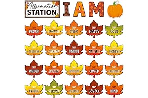 Frienda Fall Leaves Affirmation Station Bulletin Board Set