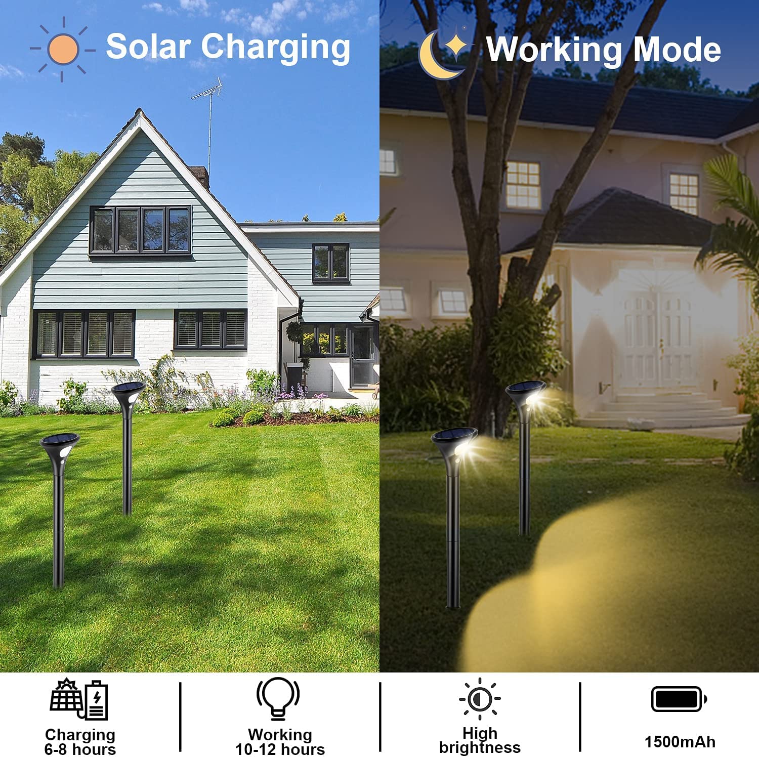 GARDENBLISS BEST SOLAR LIGHTS For Outdoor Pathway, 10