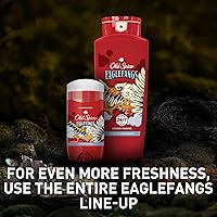 Vista 8 de Old Spice Gel de baño limpiador para hombres, defensa 3X, ducha fresca 24/7 con aroma duradero, lavado corporal y facial 2 en 1, Eaglefangs
