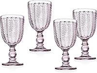 Vista 1 de Godinger Copa de vino tinto, copa de vino, copa de tallo, copa de copa de copa de copa – rosa – 10 onzas, juego de 4