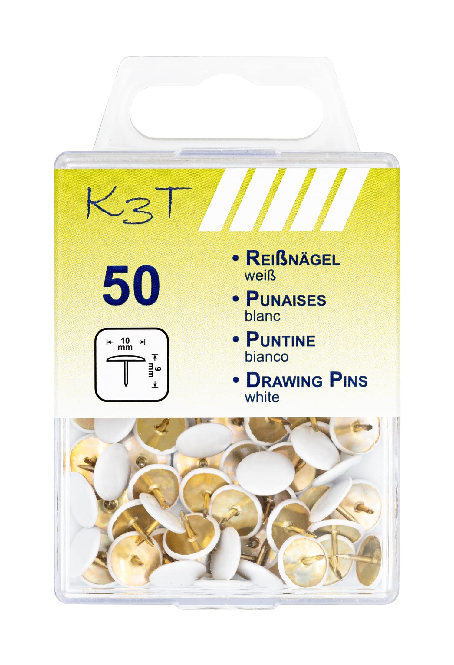 K3T Puntine da Disegno 50 Pezzi Bianco