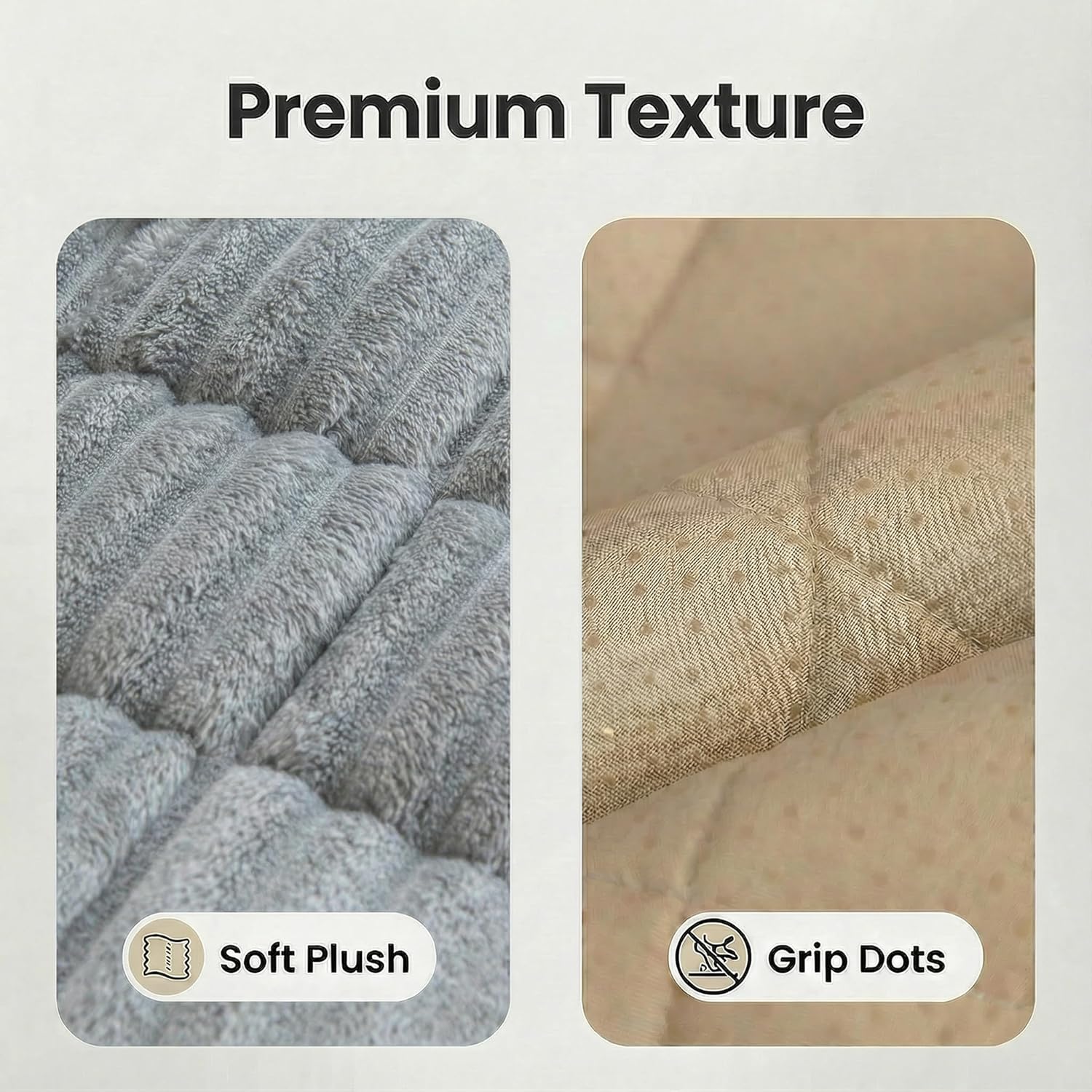 Deisy Dee Premium Washable & Non-Slip Sofa Protector Slipcover, Pet & Kid-Friendly Furniture Protector, Reversible Couch Cover for Sectional, Loveseat, Chair (Light Grey, 27.6" x 59")