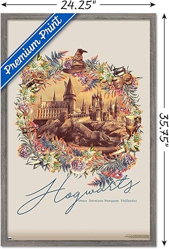 Vista 49 de Trends International The Wizarding World: Harry Potter - Póster de pared floral de Hogwarts, 14.725 x 22.375 pulgadas, versión premium sin marco