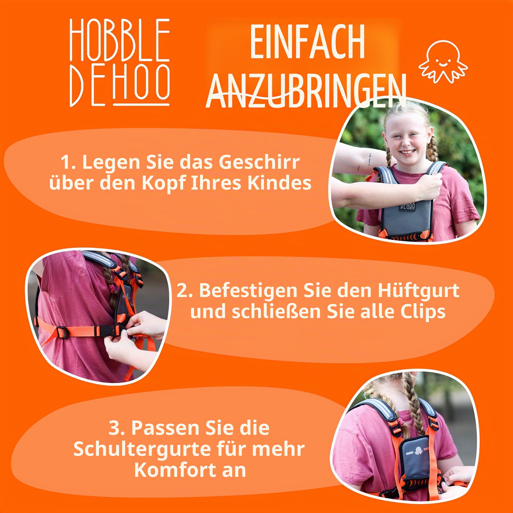 Hobbledehoo Active Kindergeschirr, sorgt für Sicherheit im Alltag und unterstützt das SEN-Sicherheitsbewusstsein für Kinder und Jugendliche