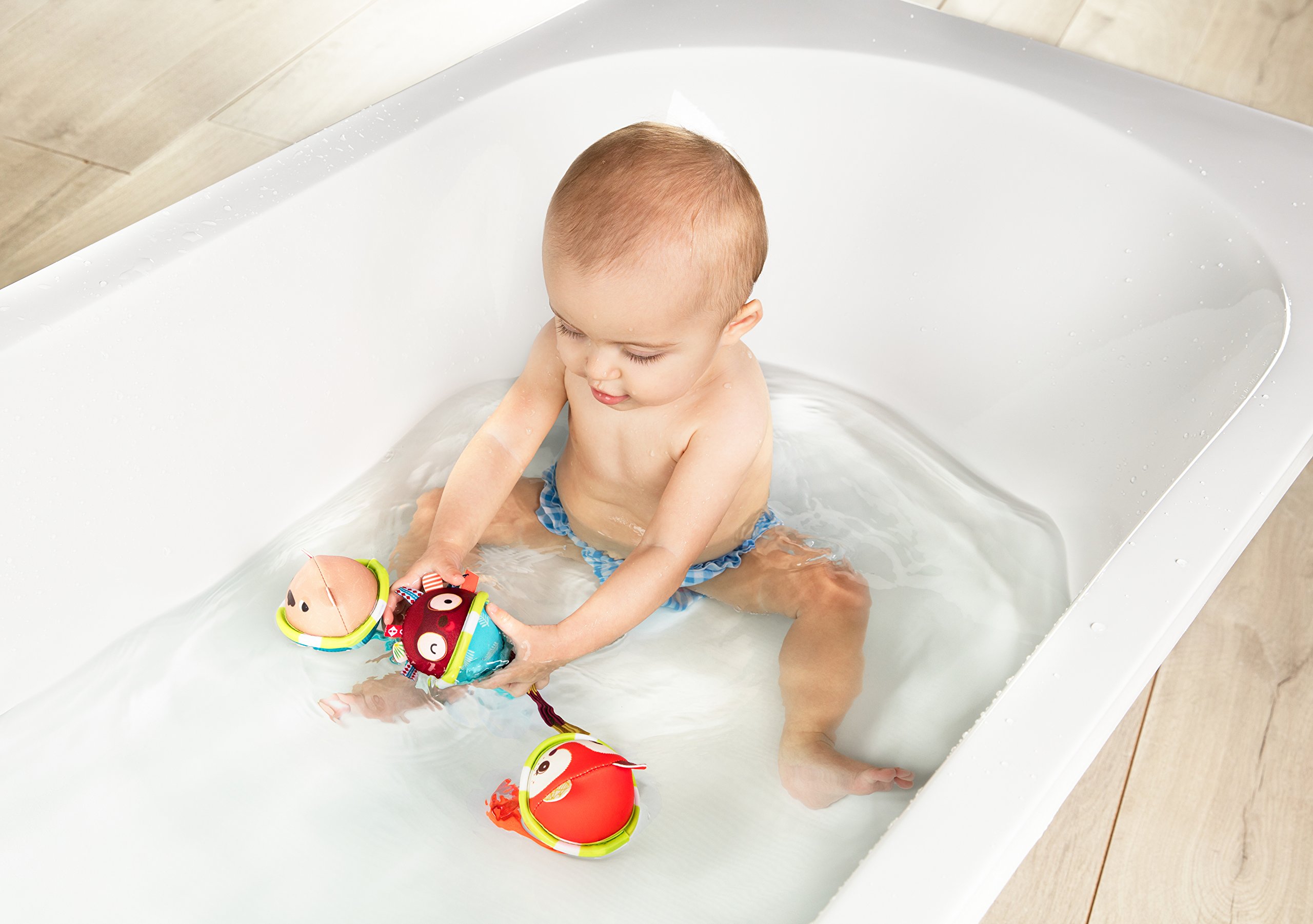 LILLIPUTIENS - Bath Balls (x3) - Interactive Baby Toy with Suction Cups - Floating and Colorful - Ideal for Bath Time - Perfect for Sensory Development - From 3 Months - 83051 - Image 4