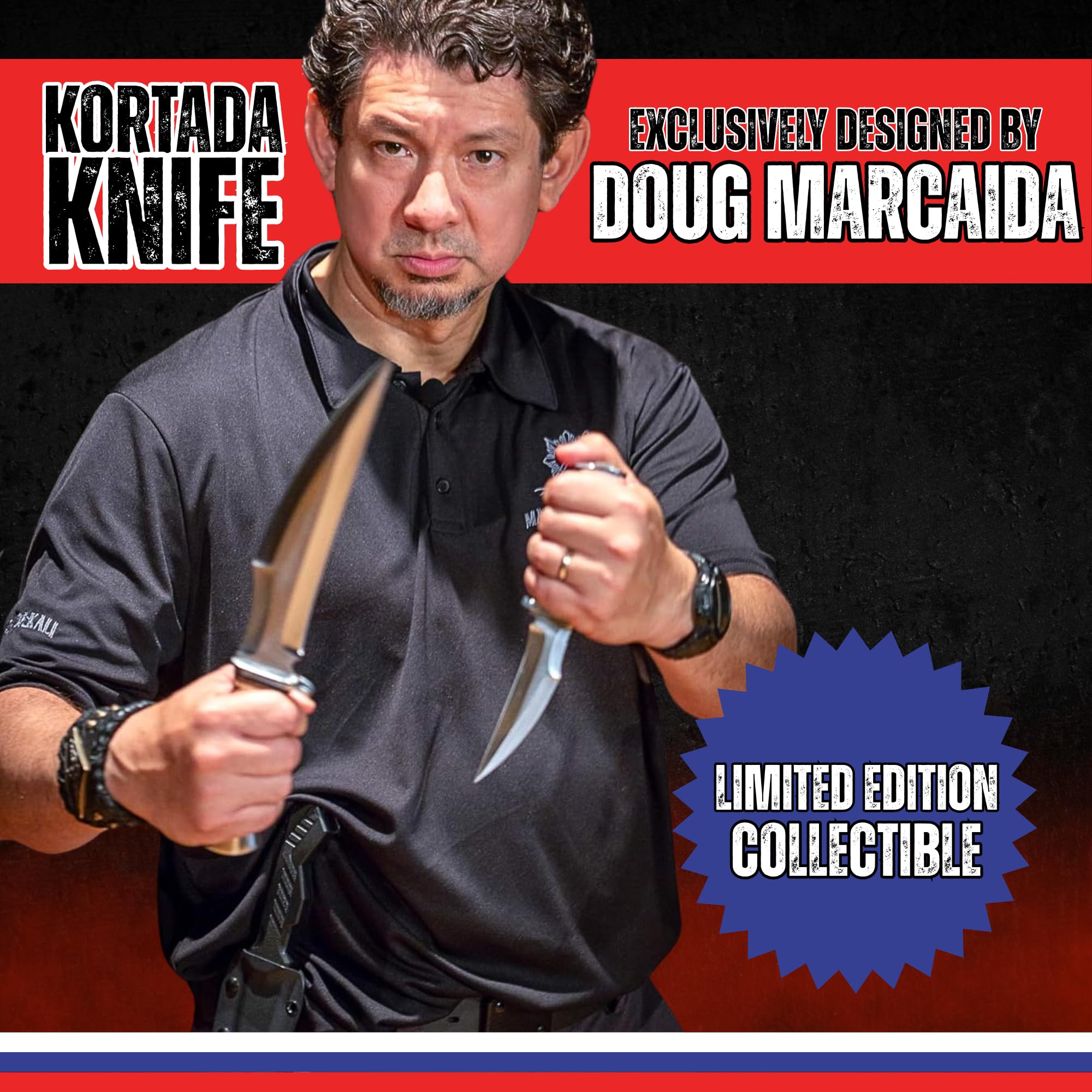 Russianblades Kortada Limited Edition Knife Large - Designed by- Doug Marcaida - Kali - Martial Arts - Collectior's Edition