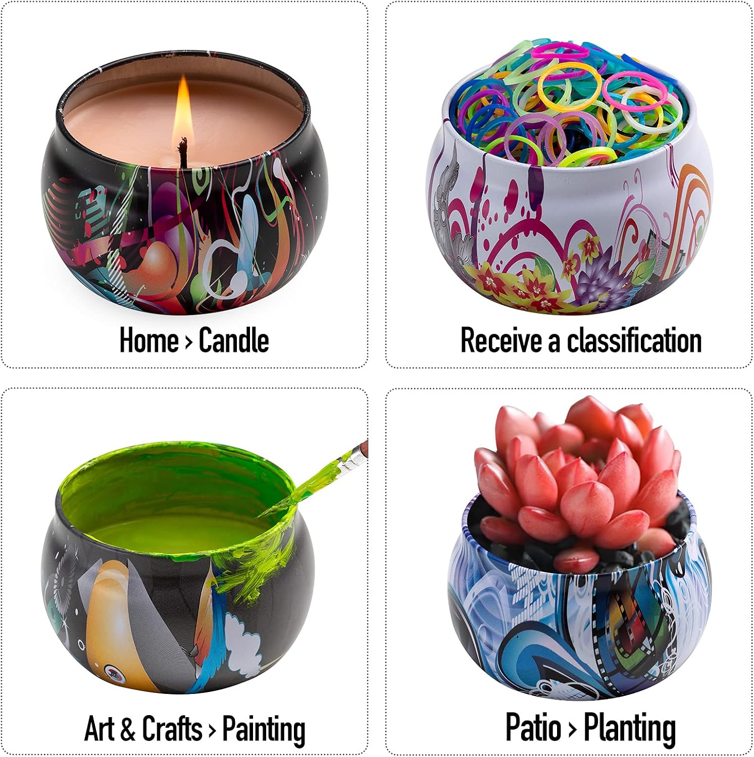 opeshar 24 PCS DIY Candle Tins Craft Tools, Round Containers with Slip-On Lids for Party Favors, Candle Making, Spices, Gifts