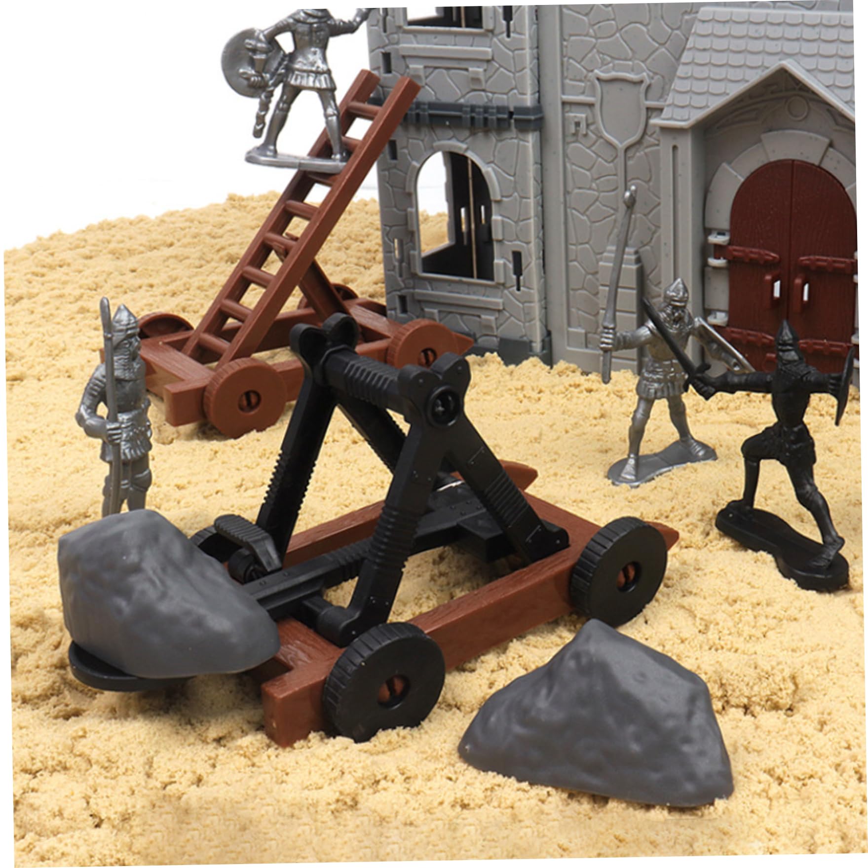 Set di soldatini, 104 pezzi/set giocattoli di soldati antichi, figure d'azione di uomini dell'esercito di cavalieri medievali, modello di castello fai da te unico per feste di compleanno di raga