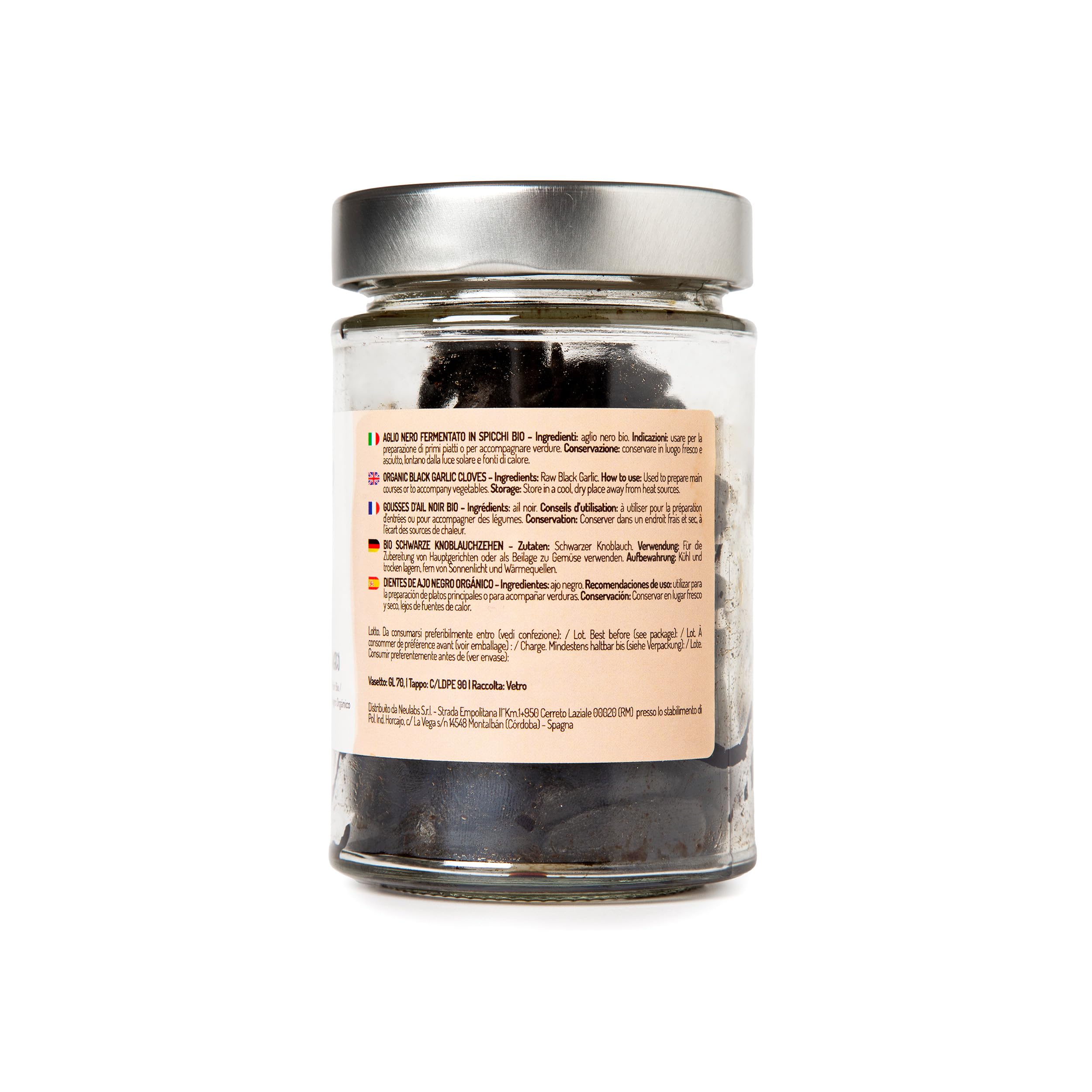 Schwarzer Knoblauch Bio Fermentierter – 200g. Premium Qualität Fermentierter Knoblauch aus Spanien Reich an Mineralsalzen Vegan & Natürlich. Energetisierend und Antioxidativ. Black Garlic.