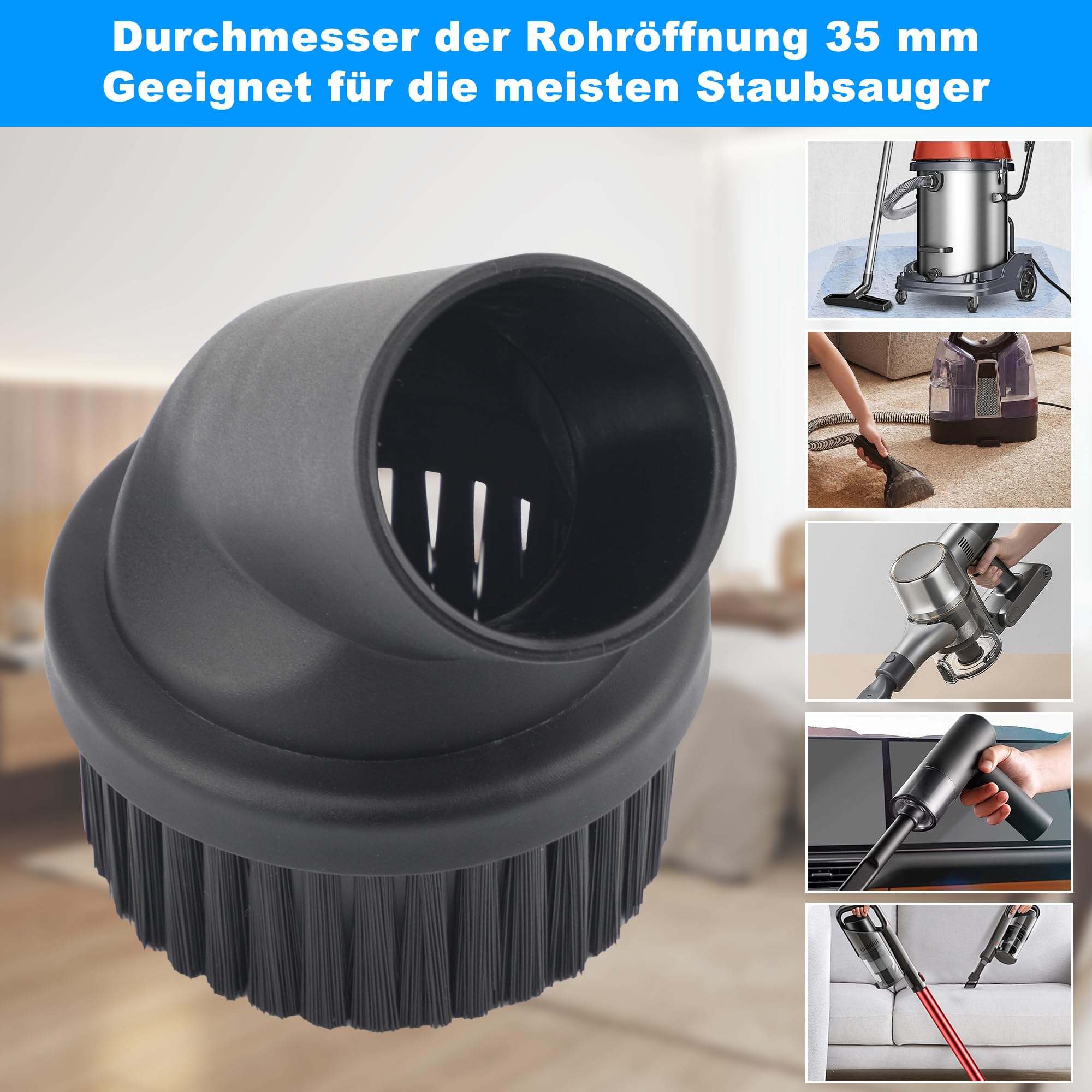 Staubsauger-Aufsätze Für Shop Vac 5,4 Cm – Mit Rosshaar-Bürste & Verlängerungsstäben, Schonend & Effektiv