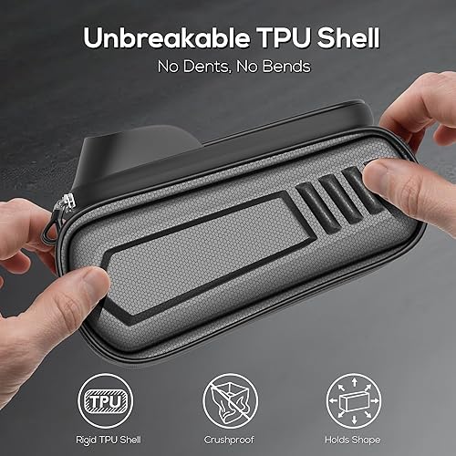 Miniatura 4 de VARUN Bolsa para marco de bicicleta con ventana táctil, bolsa de tubo impermeable para teléfono, bolsa de almacenamiento de tubo superior a prueba