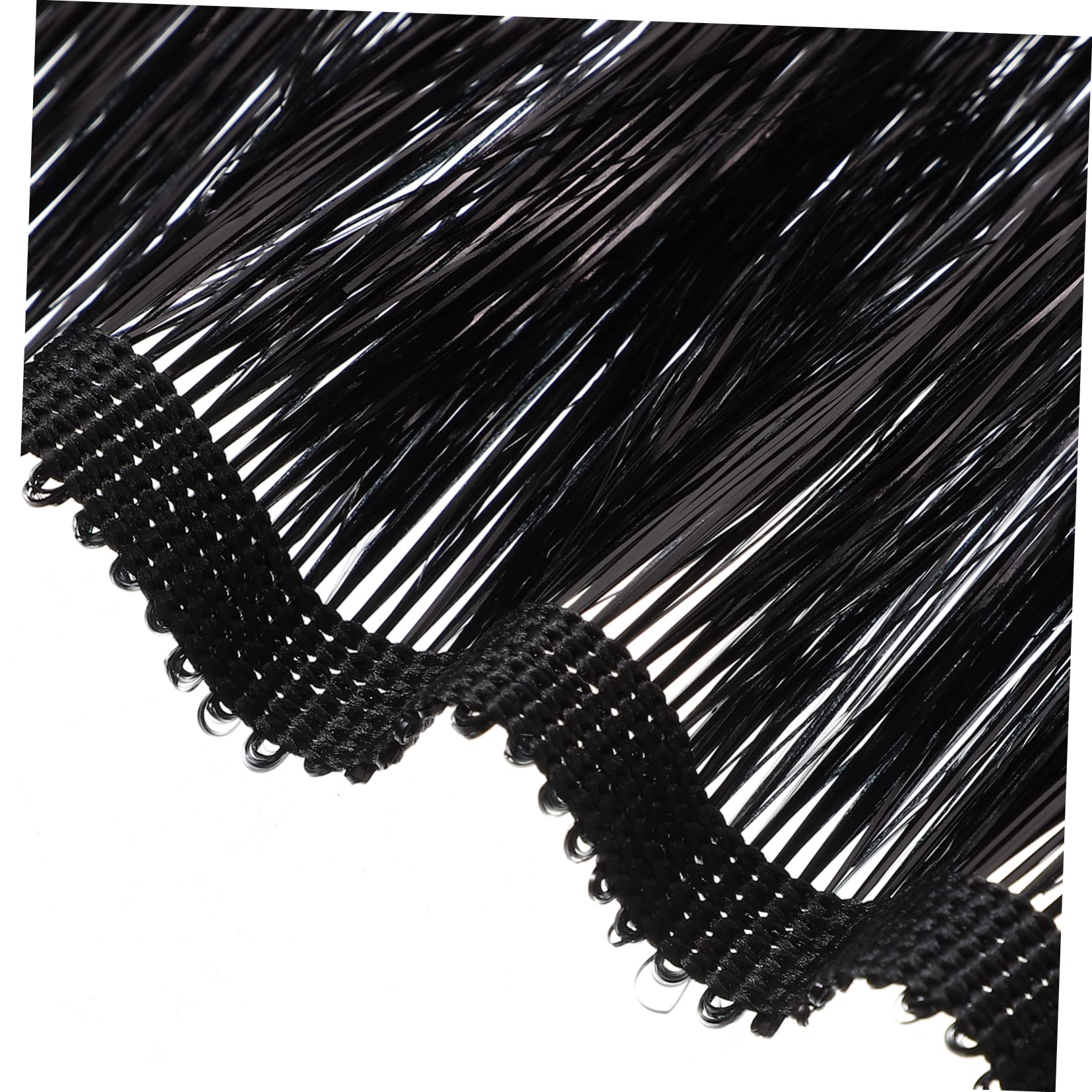 Dekorative Fransenborte aus Pet Kunststoff 20cm Schwarz für Bastelarbeiten