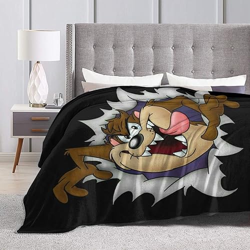 Miniatura 5 de Manta de franela de anime de dibujos animados de franela suave y ligera para sofá, cama, sala de estar, con aire acondicionado, regalo para adultos