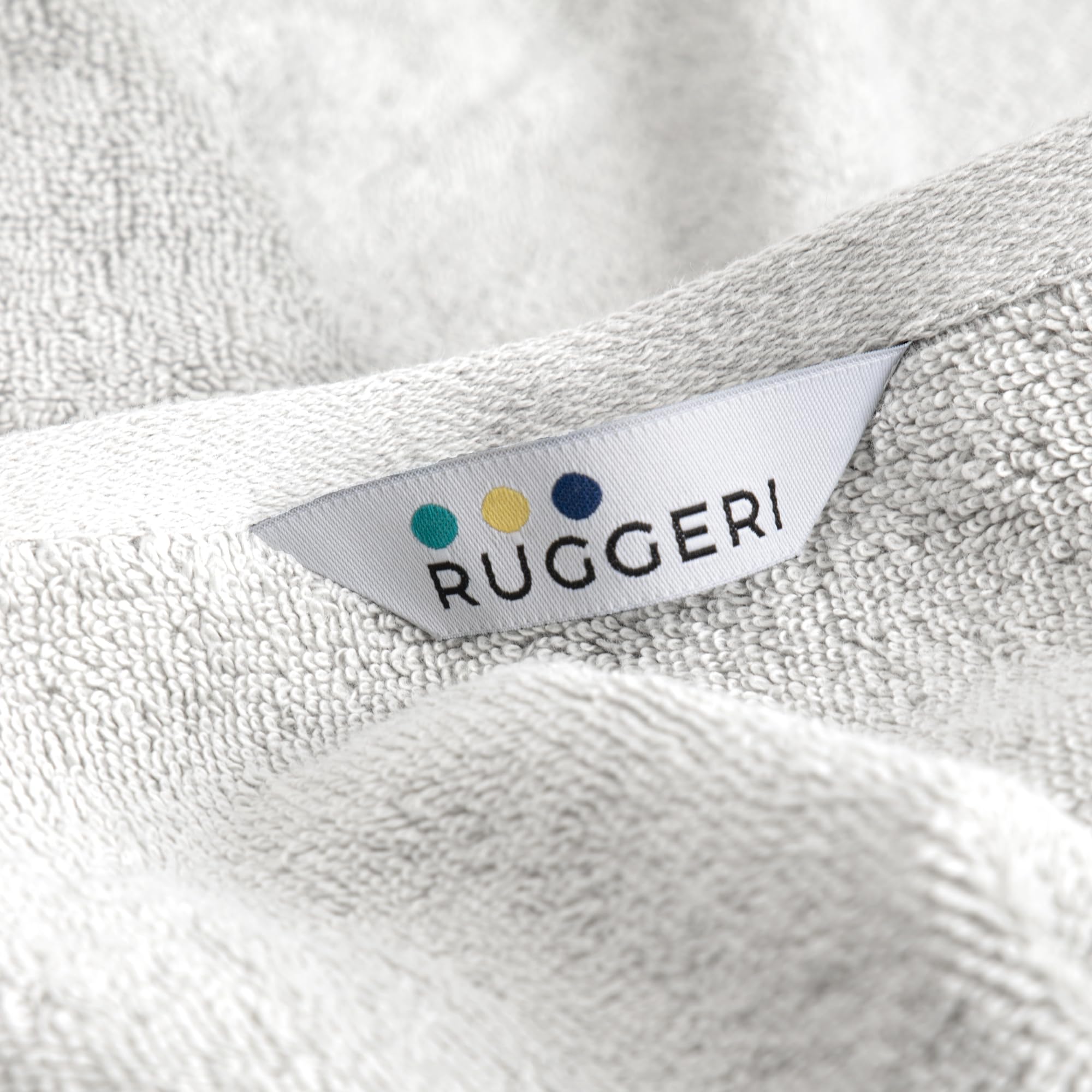 Ruggeri - Set of 4 Guest Towels 40 x 50 cm - 100% Pure Cotton Extra Soft - Let's Color! Collection (White) - Image 3