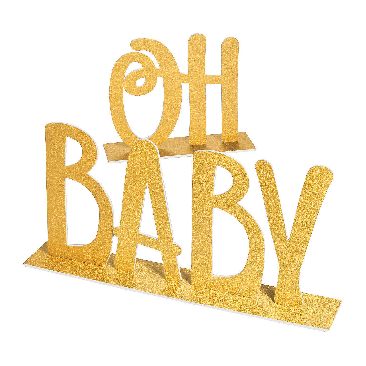 Gold Oh Baby Centerpiece - perfect for baby shower or gender reveal decorations