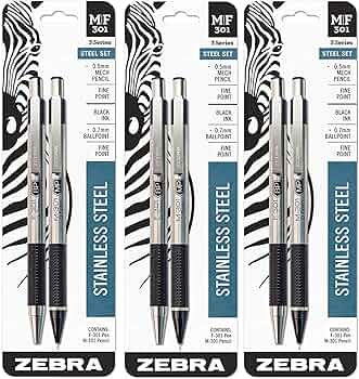 Amazon.co.jp: ゼブラペン M/F 301 ステンレススチール シャープ