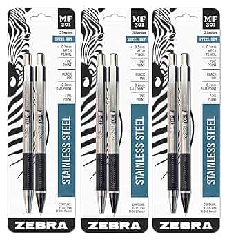 Amazon.co.jp: ゼブラペン M/F 301 ステンレススチール シャープ