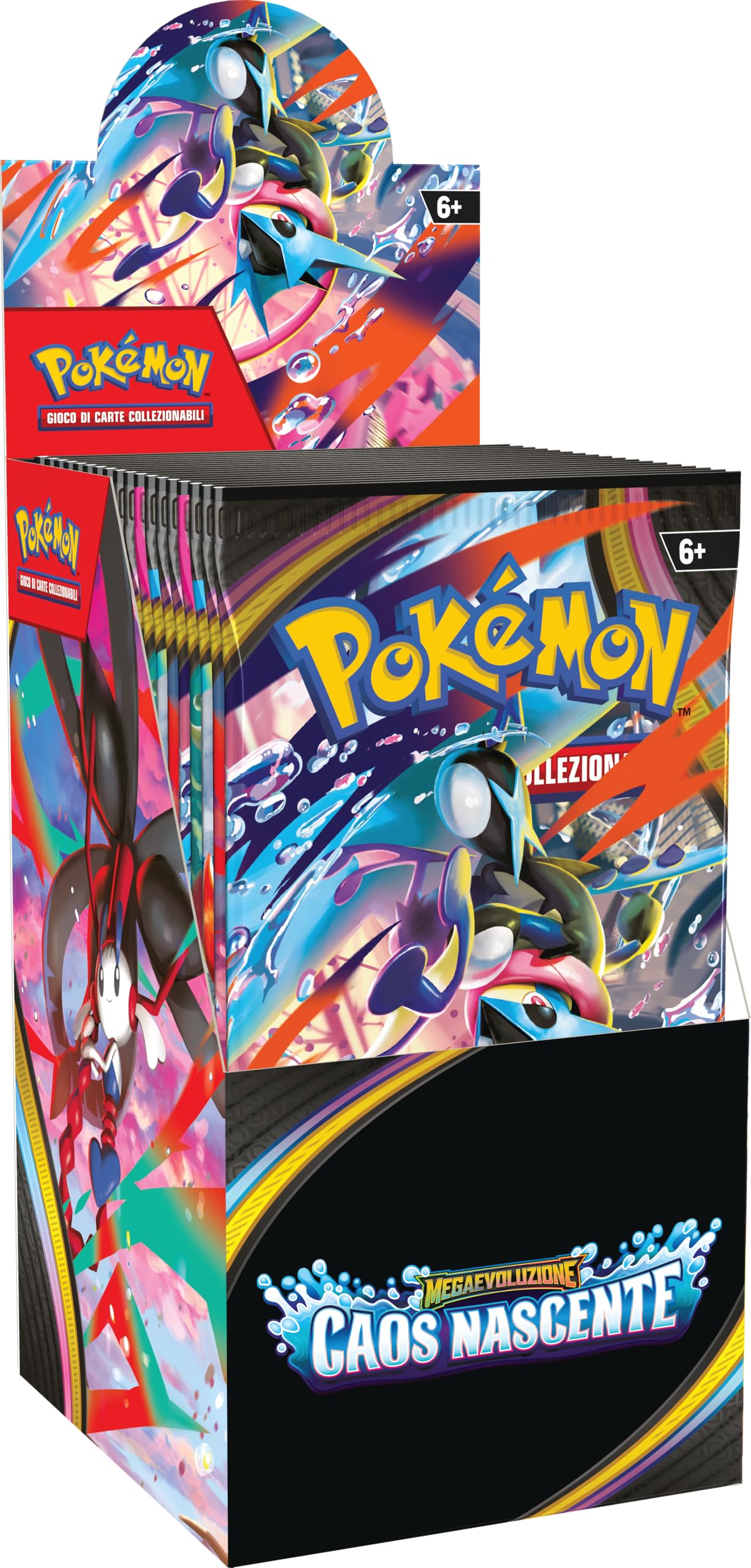 Pokémon: espositore di buste dell’espansione Megaevoluzione - Caos Nascente del GCC Pokémon (18 buste di espansione), Edizione in Italiano