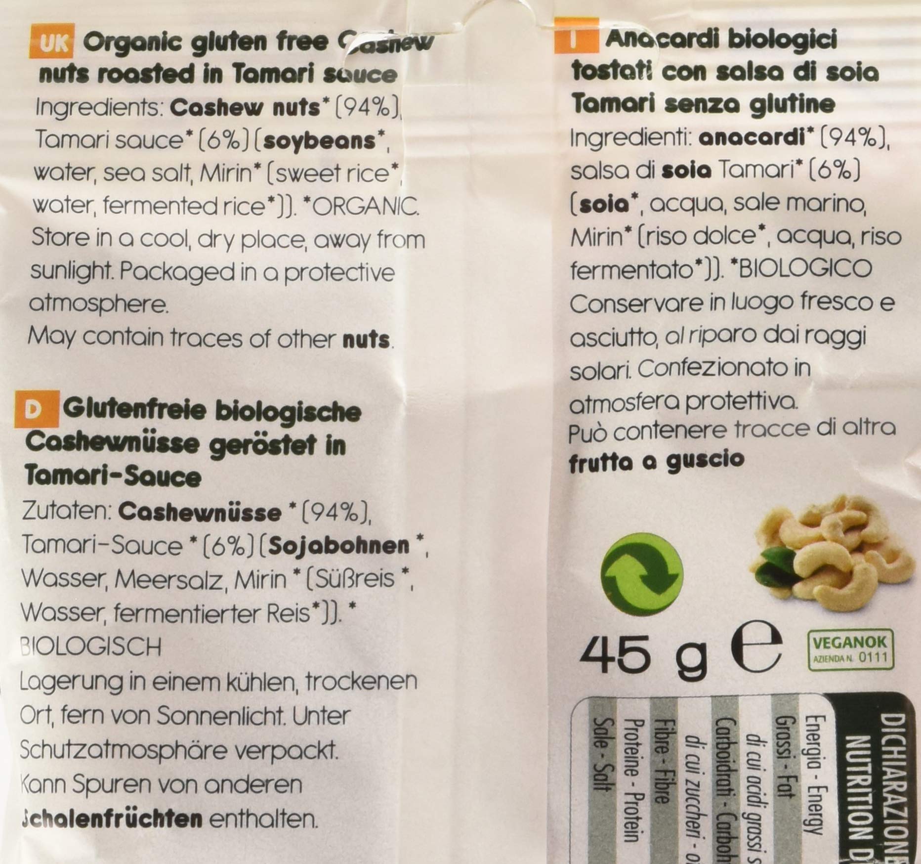 La Finestra Sul Cielo Espana Snack Anacardi e Tamari Bio