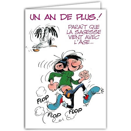 Carte Anniversaire 18 Ans GLCT-0122 Gaston Lagaffe Carte D'anniversaire Avec Motif MILLE Pensu00e9es Carte Anniversaire 40 Ans