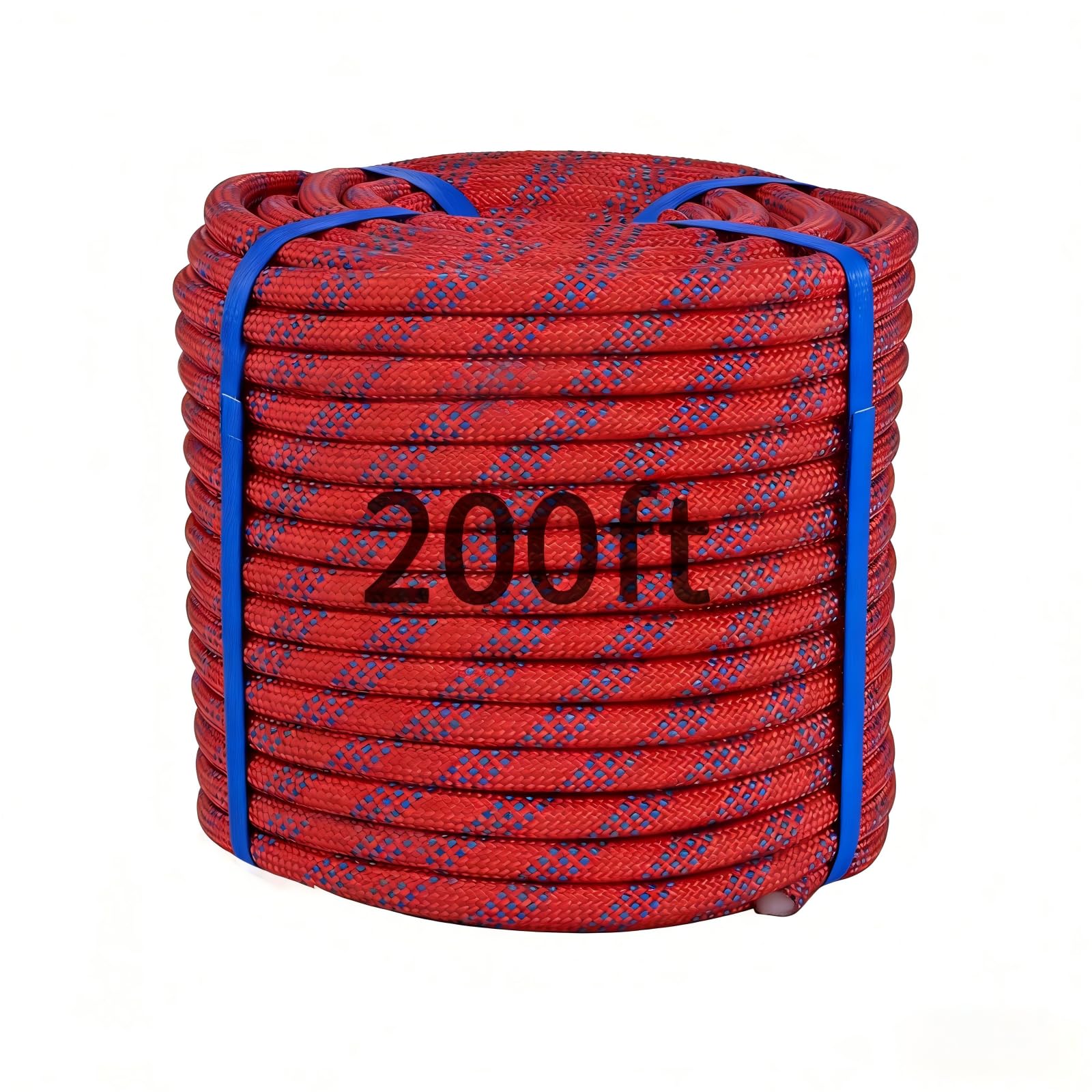 200Ft 1/2 Inch Heavy Duty Climbing Rope - for Tree Swing, Pulling, Outdoor & Gym Use (Red)