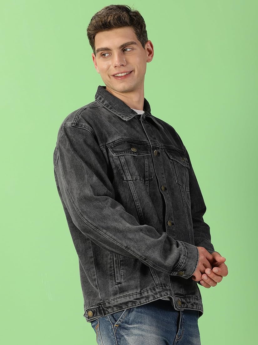 ジャケット・アウター 19AW Stone  garment dyed jacket Buy THIRD QUADRANT Men's loose fir Trucker Jacket with stone wash