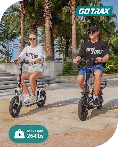 Miniatura 6 de Gotrax Astro - Patinete eléctrico con asiento, neumático de 14 pulgadas y rango de 19 millas y potencia de 15.5 Mph por motor de 350 W, cómoda
