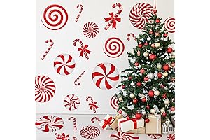 30PCS Christmas Candy Cane Wall Stickers