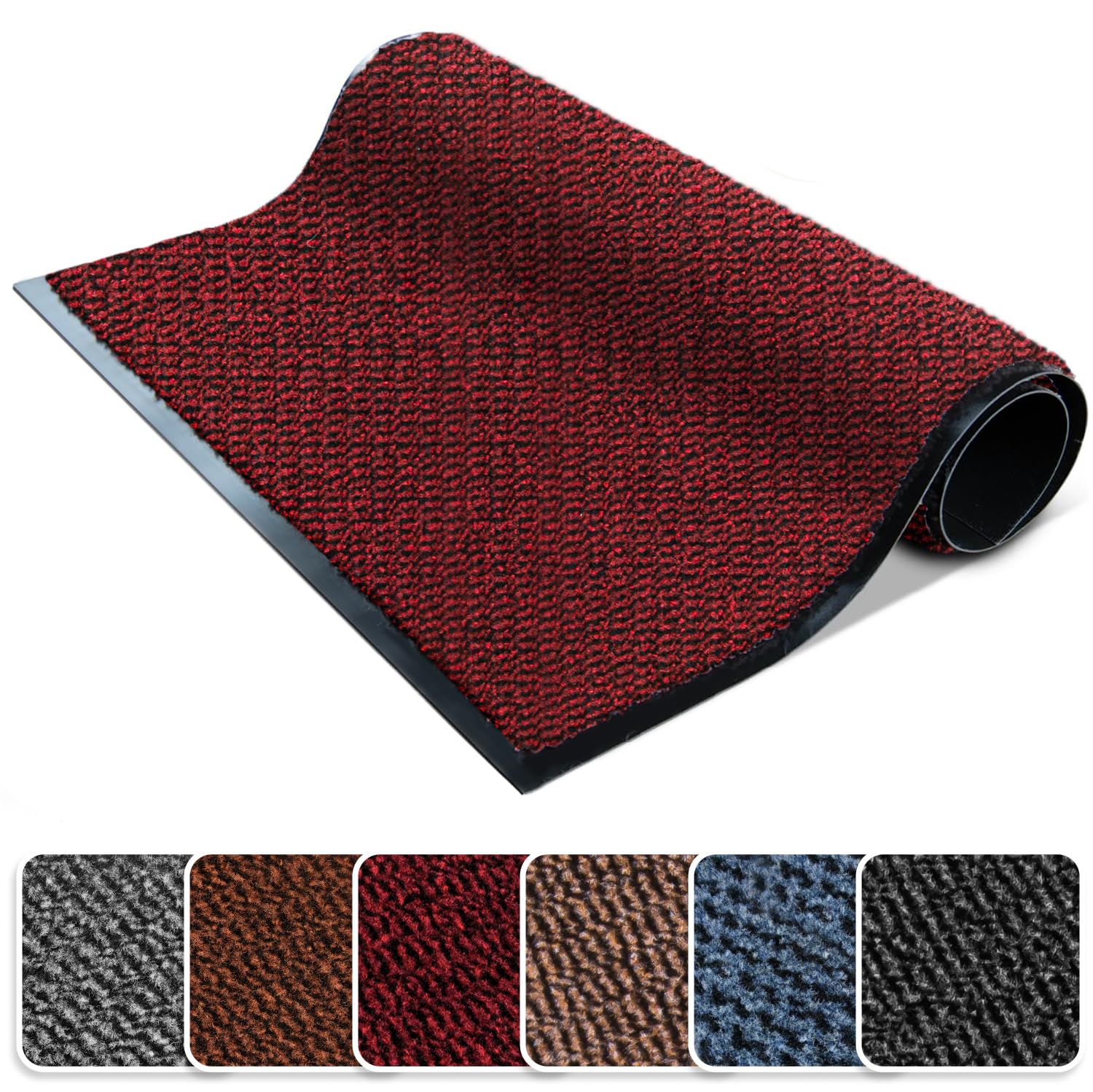 FB FunkyBuys Washable Door Mats - Heavy Duty, Non-Slippery & Stylish Floor Mat - Door mat indoor Large Rubber Indoor & Outdoor Doormats for Perfect Dust Grabbing (Grey-waved, 40 x 60 CM) — view 23