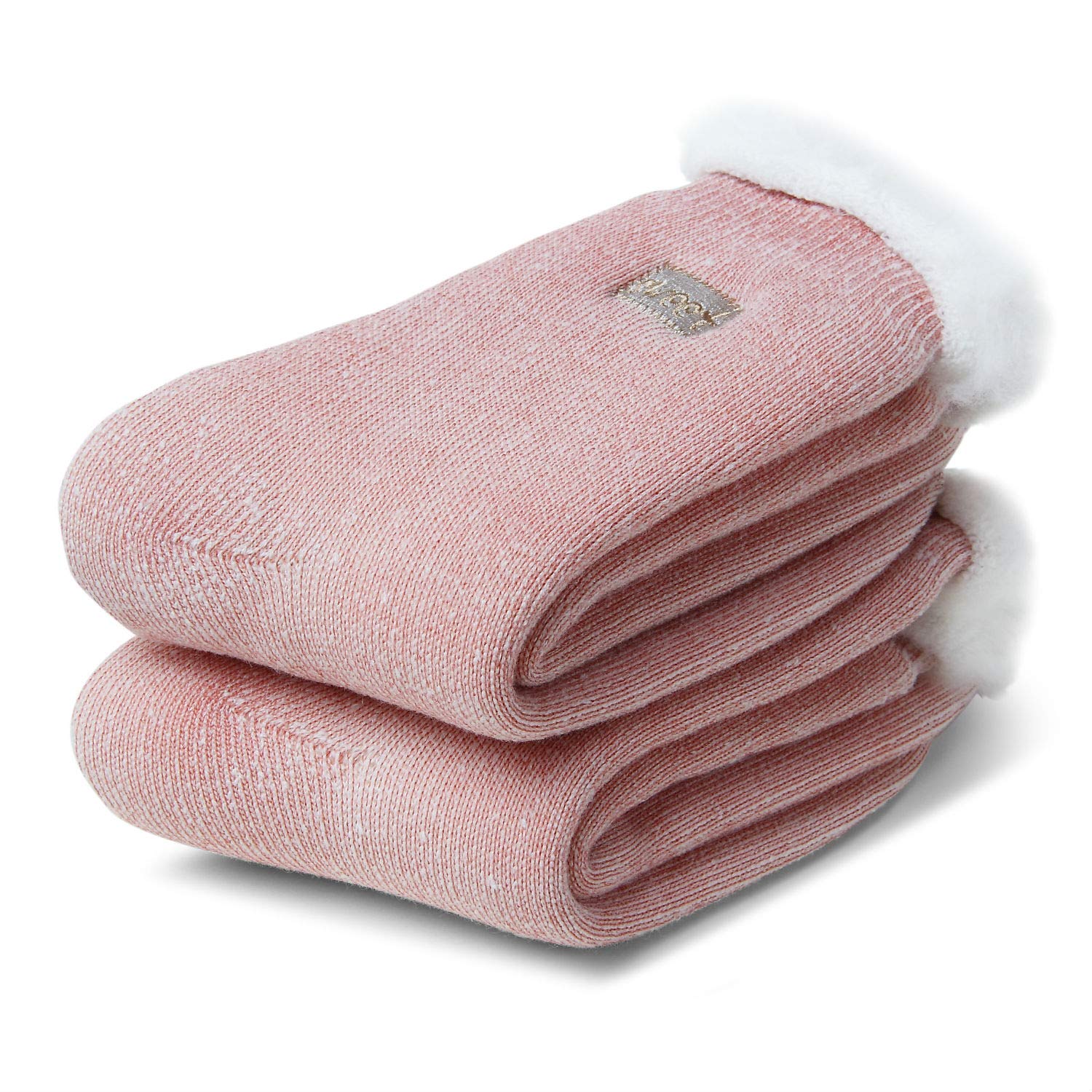 JARSEEN 2 Paia Calze di Lana Invernali Termiche Calzini Ricamo Carino Caldo Spessi Morbido Calzettoni Donna