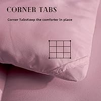Vista 3 de DOWNCOOL Edredones tamaño King, inserto de edredón, edredón de temporada completa color rosa claro, colcha ligera, edredón alternativo de hotel