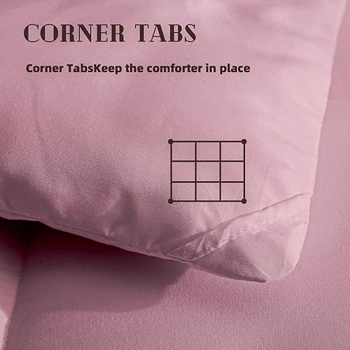 Miniatura 3 de DOWNCOOL - Edredones de tamaño individual, relleno de edredón, para todas las estaciones, edredón ligero, edredón de hotel, con pestañas en las