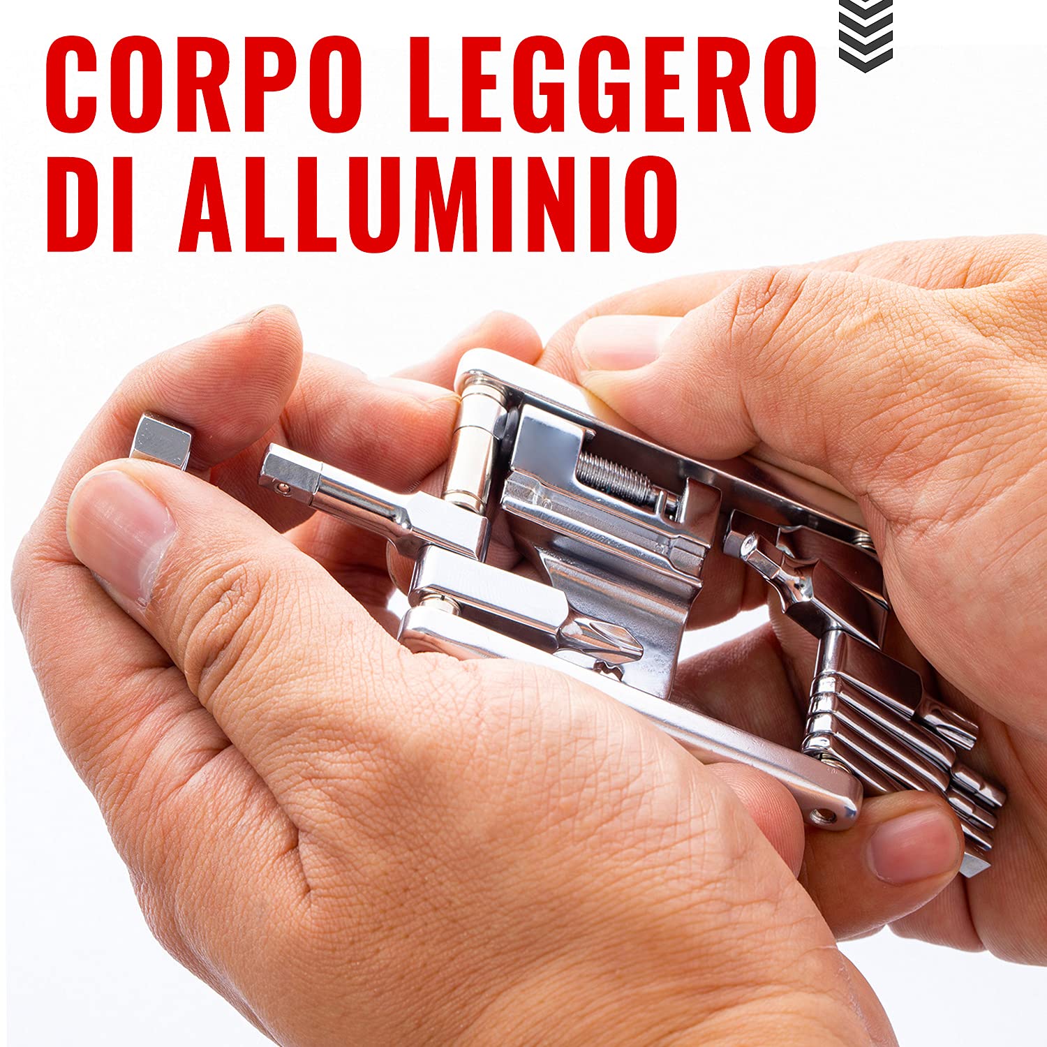 PRO BIKE TOOL 17 in 1 Multitool per Bicicletta - Kit di Riparazione per Biciclette compatte e Leggere per Biciclette da Strada e da Montagna - Set di Borse da Viaggio e tascabili