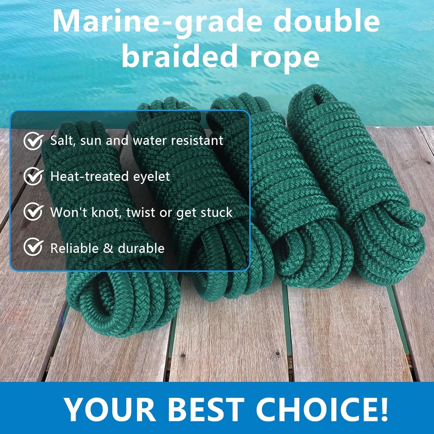 Nylon Docking Ropes 1/2